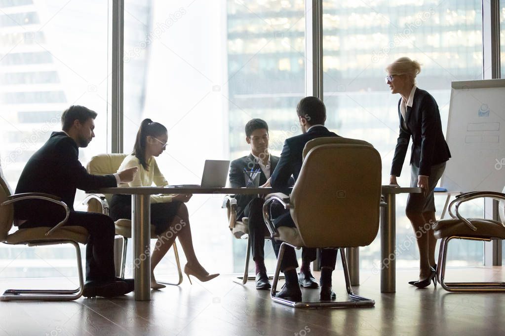 Businesspeople colleague and woman ceo team leader 