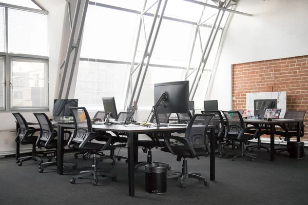 Modern view of empty office space interior — Stock Photo, Image