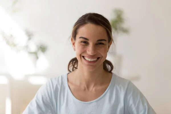 Head shot close up portrait of young mixed race woman. — Stock Photo, Image