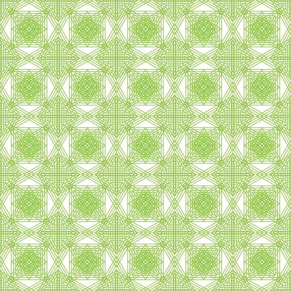 Seamless Geometric Pattern Green Color Made Thin Flat Trendy Linear — Stock Vector