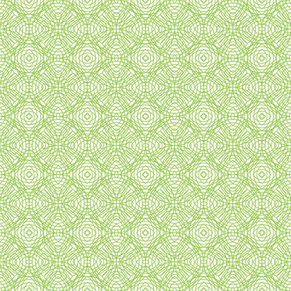 Naadloze Geometrische Patroon Groene Kleur Gemaakt Van Dunne Plat Trendy — Stockvector