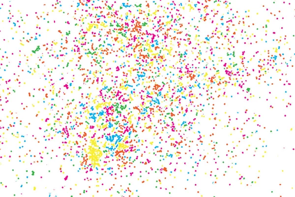 Confetti Modelo Fundo Celebração Golpe Aleatório Com Brilho Faíscas Spray —  Vetores de Stock