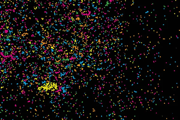 Eksplozja Kolorowe Konfetti Kolorowy Brokat Kropi Ziarniste Streszczenie Wakacje Wektor — Wektor stockowy