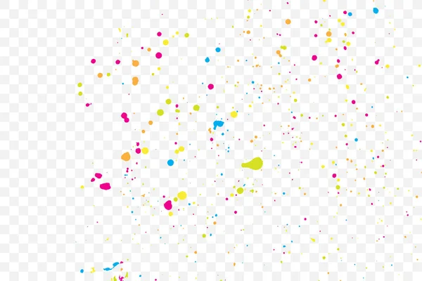 Abstracte Kleur Splash Afbeelding Transparante Achtergrond Kleurrijke Confetti Transparante Achtergrond — Stockvector