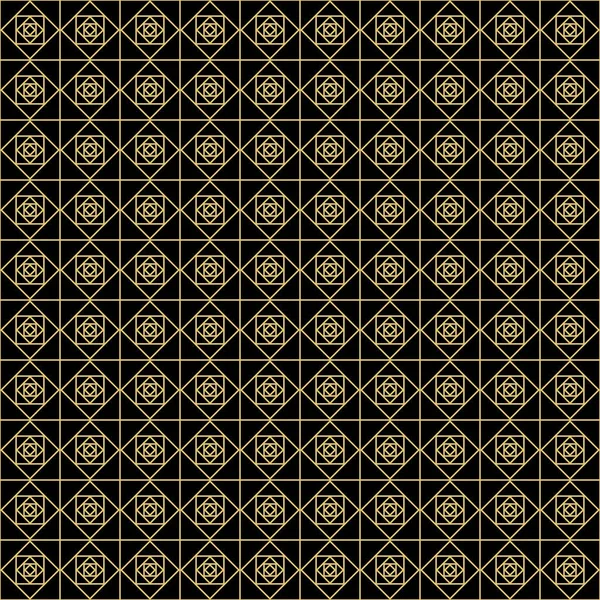 Schéma Géométrique Abstrait Avec Lignes Ornement Sans Couture Noir Fond — Image vectorielle