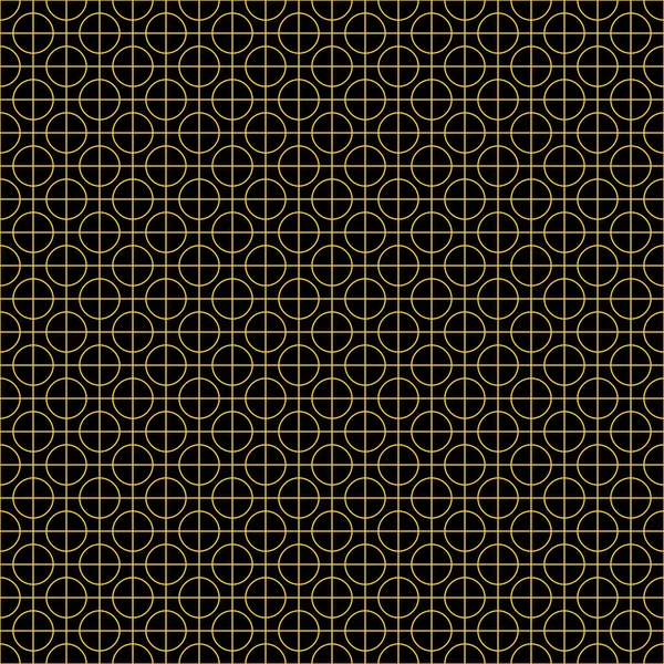 Gold Auf Schwarzem Nahtlosem Geometrischem Minimalistischem Muster Abstrakte Geometrie Hintergrund — Stockvektor