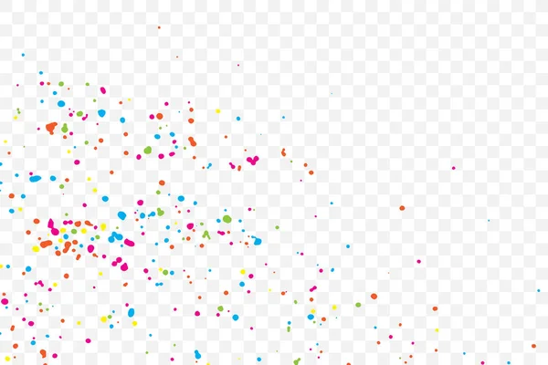 Colourful Random Explosion Confetti Isolated White Background Colored Glitter Sprinkles — Stock Vector