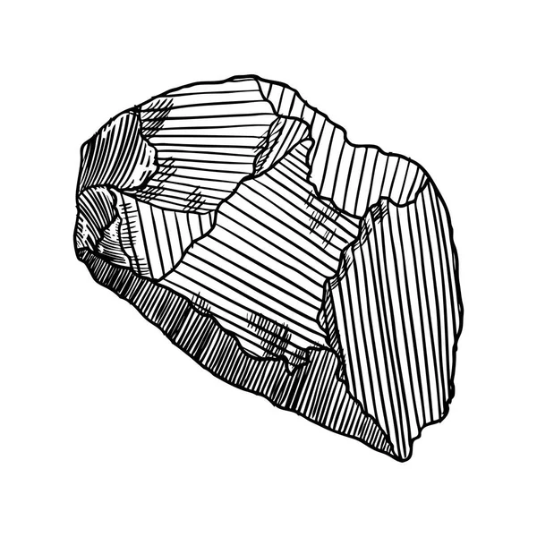 Realistické Ručně Kreslené Skici Kámen Rock Zdivo Kámen Oblázky Mramor — Stockový vektor