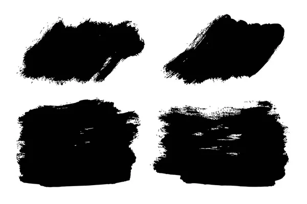 Set Grunge Paint Ink Brush Strokes Brushes Frames Collection Freehand — Stock Vector