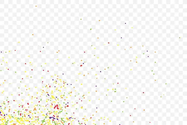 Spray Particelle Polvere Punti Molecole Casuali Colore Sfondo Trasparente Esplosione — Vettoriale Stock
