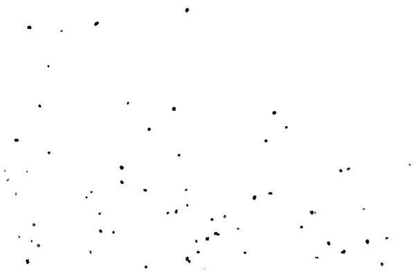 Graineux Noir Texturé Isolé Sur Fond Blanc Paillettes Saupoudrer Superposition — Image vectorielle