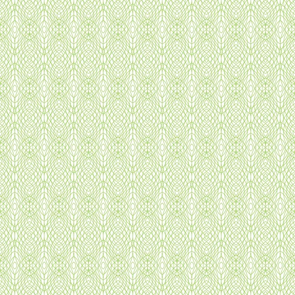 緑の色のシームレスな幾何学的なパターンはフラット トレンディな直線的なスタイルの細い線に成っています 金設計 チェックや小切手 チケット 報酬に影響を与えた セキュリティを透かし ベクトル — ストックベクタ