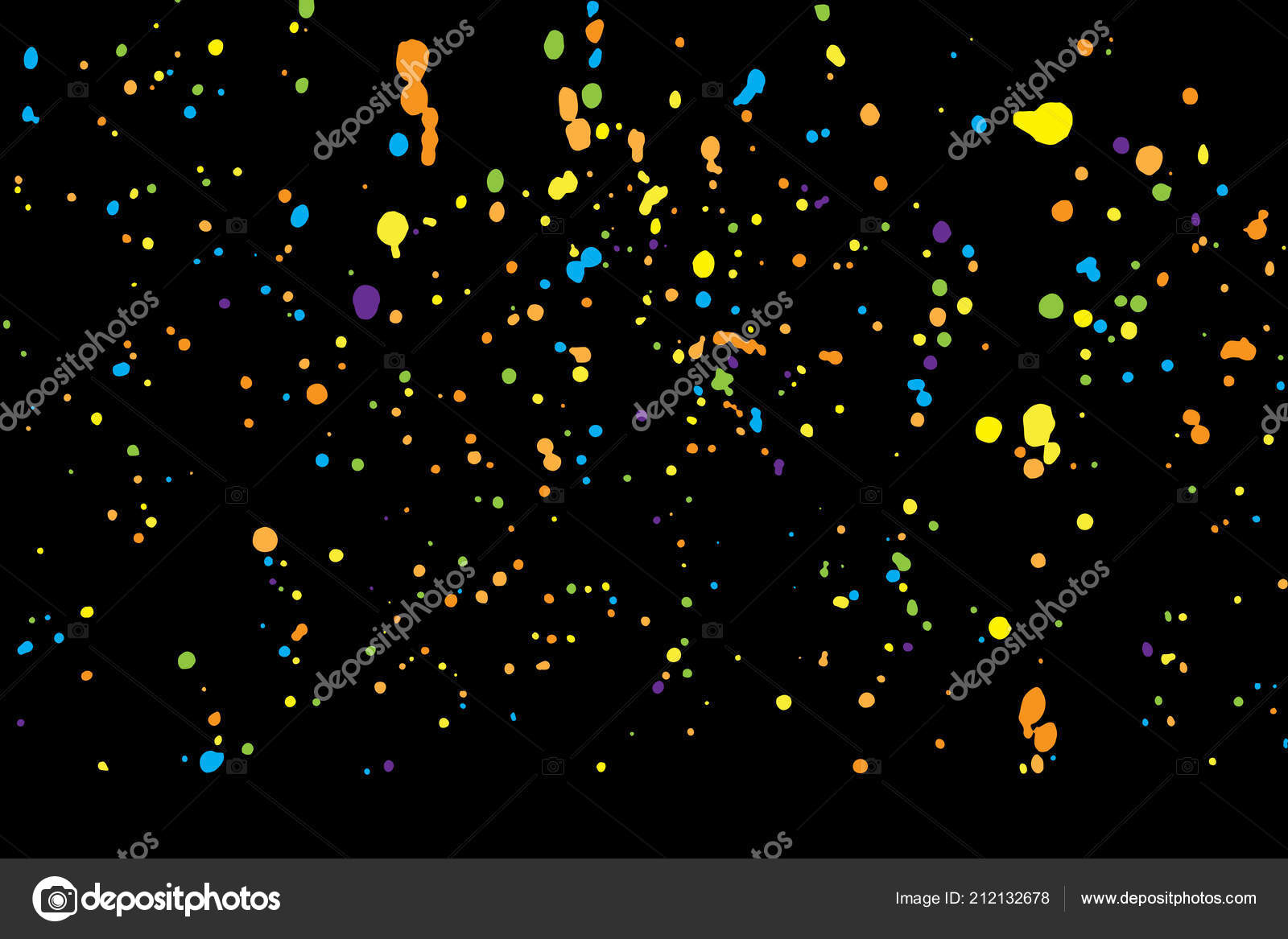 Abstract Color Splash Illustration Black Background