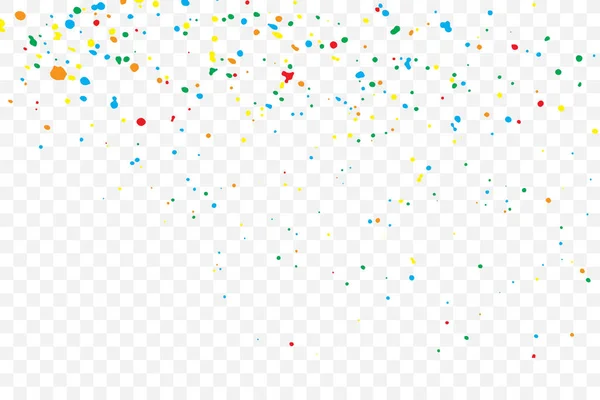 Illustration Abstraite Des Éclaboussures Couleur Sur Fond Transparent Confettis Colorés — Image vectorielle