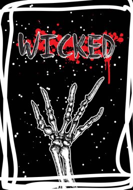 Cadılar Bayramı siyah çizilmiş kutlama kartları flayer özniteliklere sahip. Geleneksel Cadılar Bayramı öğe ve ürkütücü parti sembol siyah arka plan üzerine izole. Afiş, poster tasarlamak vektör.