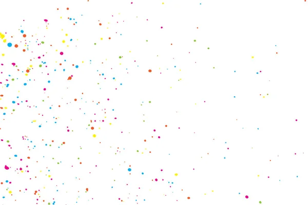 Абстрактная Цветовая Иллюстрация Красочные Конфетти Белом Фоне Капля Каллиграфических Чернил — стоковый вектор