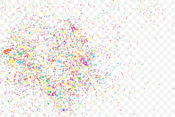 Partikelspray Staub Und Punkte Zufällige Moleküle Farbe Auf Transparentem Hintergrund — Stockvektor