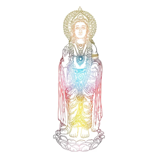 Lord Murugan klasik heykel çizimi, Savaş Tanrısı, Shiva ve Parvati 'nin oğlu, Skanda olarak da bilinir. Vektör.