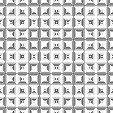 Siyah beyaz çizgili ve kutsal şekilli kusursuz desenler. Optik illüzyon etkisi. Operasyon sanatında geometrik fayans. Aynı desen tekrarlama dokusu. Fütürist tasarım. Vektör.