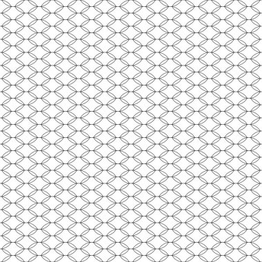 Kusursuz desen. Siyah ve beyaz geometrik doku. Tek renkli ağ, kafes ya da ağ dokusu yapısı. Sonsuz soyut arkaplan. Vektör.
