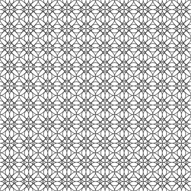 Kutsal tek renkli seamless modeli. Siyah ve beyaz tekrarlayan süs oryantal tarzda doku. Arka plan. Sonsuz geometrik duvar kağıdı. Parmak izi, kumaş, tekstil için. Vektör.