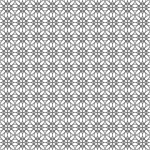 Heiliges Monochromes Nahtloses Muster Schwarz Weiß Repetitive Ornamentale Textur Orientalischen — Stockvektor