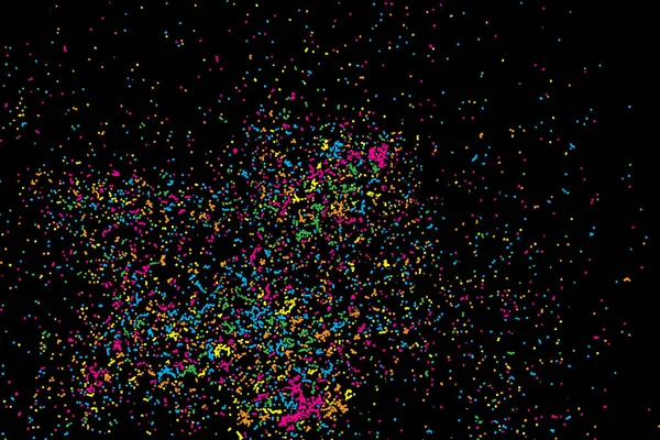Colorida Explosión Confeti Brillo Granulado Salpicaduras Ilustración Abstracta Vacaciones Aislado — Archivo Imágenes Vectoriales