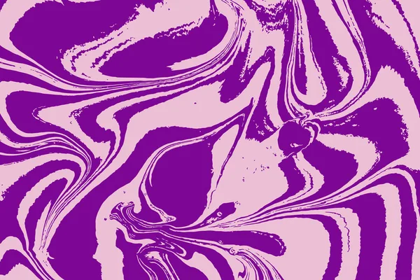 Beautiful Purple Marble Pattern Art Color Ebru Turkish Paper Abstract — Stock Vector