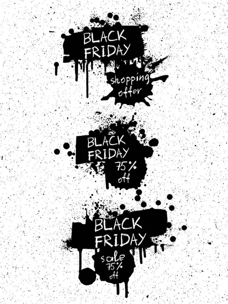 Eine Reihe Von Rabatten Für Die Weihnachtszeit Banner Black Friday — Stockvektor
