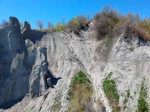 Μια Όμορφη Ηλιόλουστη Μέρα Εναέρια Bluffs Θέα Στην Παραλία Πτηνών — Φωτογραφία Αρχείου