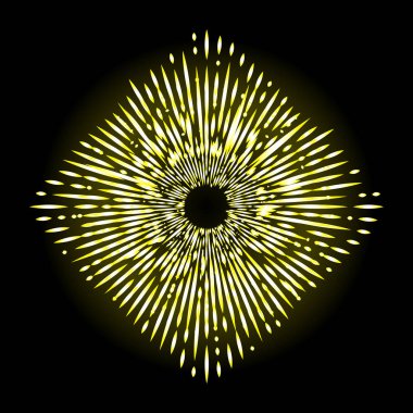 Işınları Halo kare ya da rhombus ışık ve ateş şeklinde siyah izole ışınları pul. Art dövme başvuru. Altın din gurur ve zafer sembolü. Melek ve Aziz yıldız patlaması yağmur bulutu. Vektör.