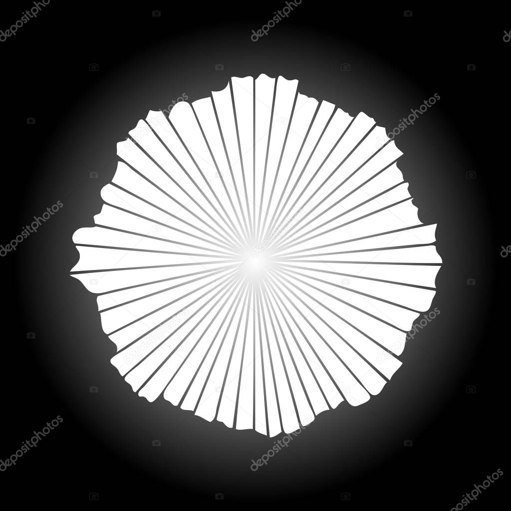 Rays of halo light and catholic rays isolated on black. Art tattoo reference template. Silver symbol of religion pride and glory. Angel and saints ring nimbus. Vector.