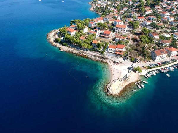 Exciting Sunny Warm Day Townscape Fisher Man Village Island Solta — Stock Photo, Image