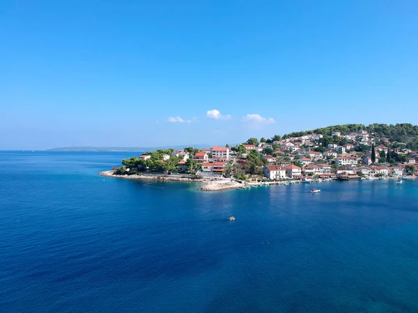 Vista Panorâmica Das Aves Aéreas Famosa Ilha Vila Pescadores Solta — Fotografia de Stock