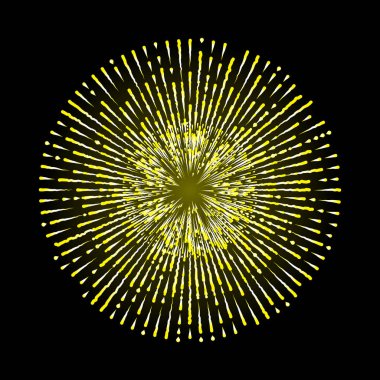 Altın halo Melek Yüzük pul yapılan yangın daire şeklinde. Siyah arka plan üzerine izole. Kutsal altın nimbus daire Ayla, saint sembolü. Dövme başvuru. Vektör.