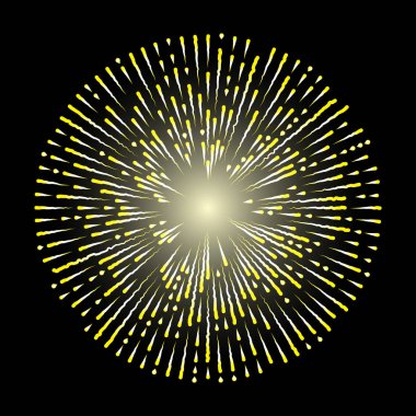 Işınları Halo ışık ve Katolik ışınları üzerinde izole siyah. Art dövme referans şablonu. Altın din gurur ve zafer sembolü. Angel ve azizler yüzük yağmur bulutu. Vektör.