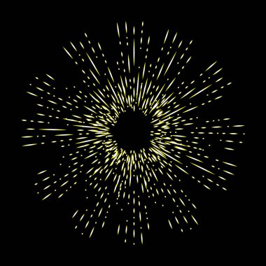 Işınları Halo yıldız şeklinde ışık ve Katolik ışınları üzerinde izole siyah. Art dövme referans şablonu. Altın din gurur ve zafer sembolü. Angel ve azizler yüzük yağmur bulutu. Vektör.