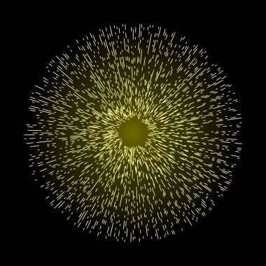 Altın halo Melek Yüzük pul yapılan yangın daire şeklinde. Siyah arka plan üzerine izole. Kutsal altın nimbus daire Ayla, saint sembolü. Dövme başvuru. Vektör.