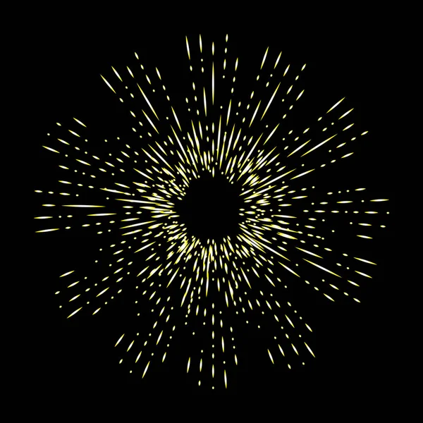 Луч Нимба Форме Звезды Света Католических Лучей Изолированных Черном Шаблон — стоковый вектор