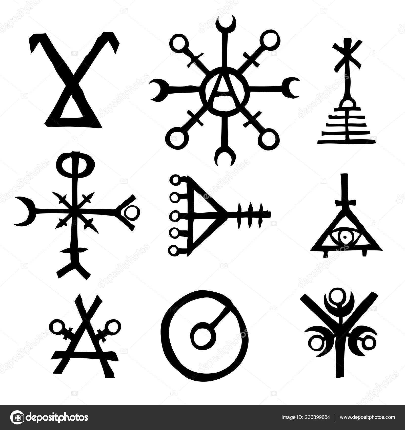 Futhark Norse Island Viking Symbol Set Imaginary Magic Letters Hand ⬇