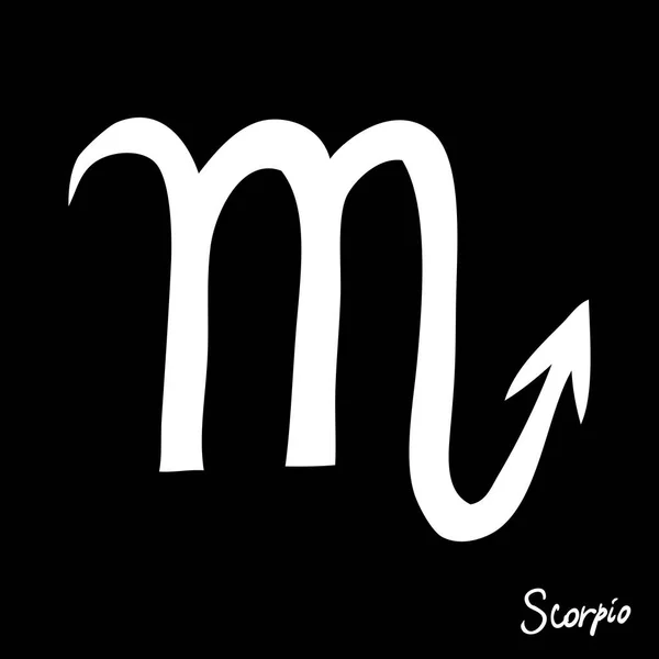 Horoscope Zodiaque Scorpion Signe Dessin Main Pour Chiromancie Occulte Mystique — Image vectorielle