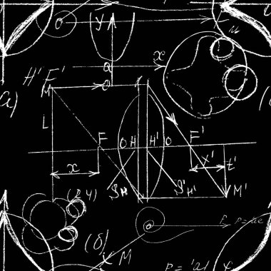 El yazısı matematiksel formüller, matematik ilişkisi veya sembollerle ifade edilen kurallar, toplama, çıkarma, çarpma, bölme gibi çeşitli işlemler ile kusursuz sonsuz şablon arka planı