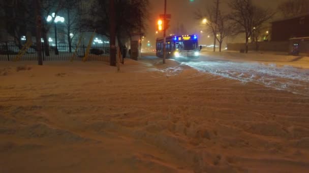 Toronto Ontario Canada Janvier 2019 Scarborough Tempête Neige Les Routes — Video