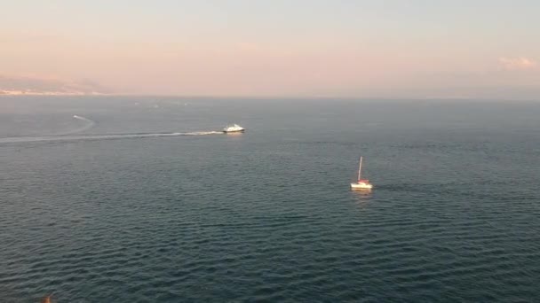 Luftaufnahme Aus Der Vogelperspektive Von Der Adriaküste Kroatien Split Beach — Stockvideo