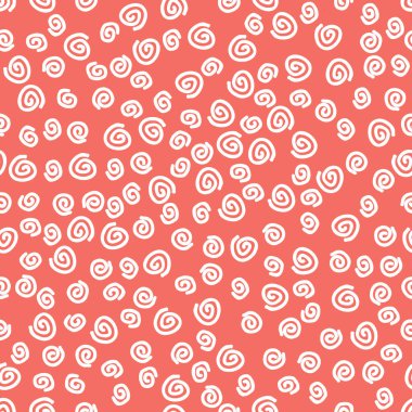 Dikişsiz zarif desen arka planda modaya uygun mercan, sonsuz el soyut şekil doodle çizimi yaşayan 2019, rengini. Vektör.