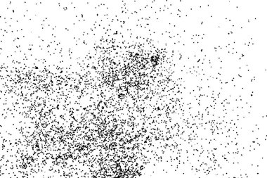 Beyaz arka plan üzerinde izole soyut grenli doku. Üstten Görünüm. Toz, kum darbe veya ekmek kırıntısı. Gıda Pullar düz bir yüzeye veya tablo üzerinde yayılmış tuz veya badem veya buğday unu gibi silüeti. 