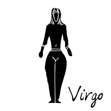 Başak zodyak el işareti burç için çizimi. Mistik gizli el falı ve Büyücülük simya için kullanılabilir. Vektör. 