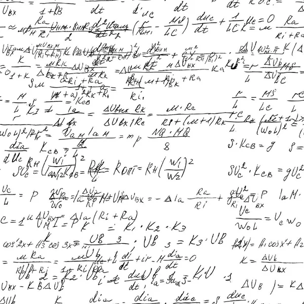 数学シームレスなボード手書きで数学的な物理学の数式と証明します ベクトル — ストックベクタ
