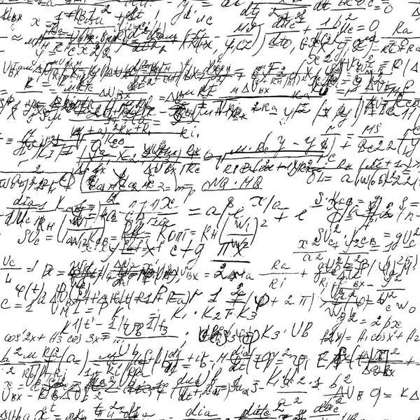 Math Seamless Board Handwritten Mathematical Physics Formulas Proves Vector — Stock Vector