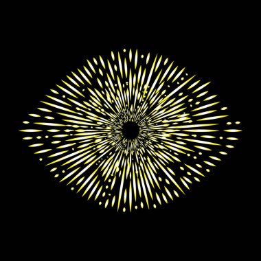 Bir göz, melek ve azizler halka tasarımı şeklinde altın halo 